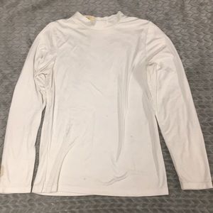 White Long Sleeved Athletic Shirt